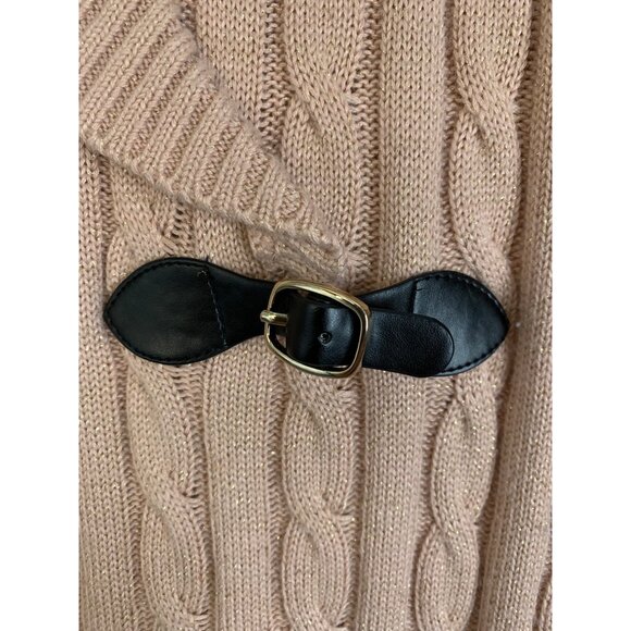 Calvin Klein Sparkle Sweater Dress Tan Size Small - Picture 7 of 9